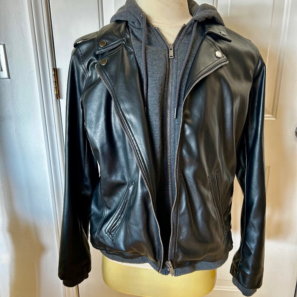 Torrid Leather Moto Hooded Jacket *Plus Size 0